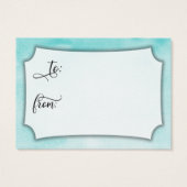 Balise Cadeau Aqua Watercolor Display Fête des mar (Dos)