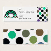 Balise cadeau cool Polka Dot Rainbow (Devant & derrière)