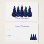 Balise cadeau d'arbre de Noël bleu et violet (Devant & derrière)