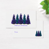 Balise cadeau d'arbre de Noël bleu et violet (Bureau)