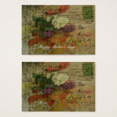 Balise cadeau de fleurs de carte postale (Devant & derrière)