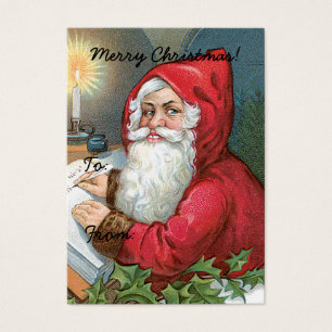 Balise cadeau de l'image vintage du Père Noël