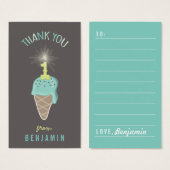 Balise cadeau de Merci de 1er anniversaire de Crèm (Devant & derrière)