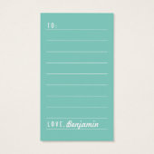 Balise cadeau de Merci de 1er anniversaire de Crèm (Dos)