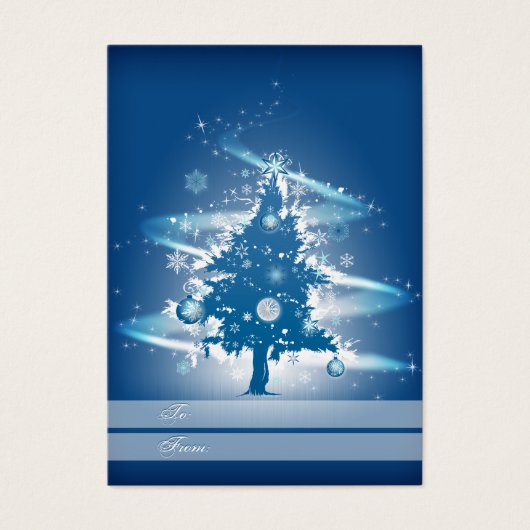 Balise cadeau de Noël Arbre bleu (Devant)