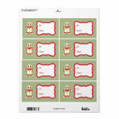 Balise cadeau de Noël Cookie Étiquette (Feuille entière)