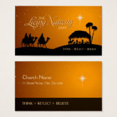 Balise cadeau de Noël de la Nativité vivante (Devant & derrière)