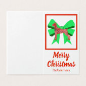 Balise cadeau de Noël Doberman Silhouette Chien & (Outside Unfolded)