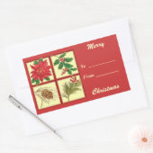 Balise cadeau de Noël Joyeux Sticker Rectangle (Enveloppe)
