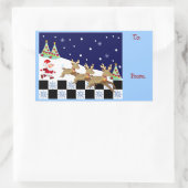 Balise cadeau de Noël mignonne autocollants avec P (Sac)