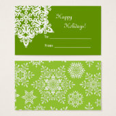 Balise cadeau de Noël Snowflake (Devant & derrière)