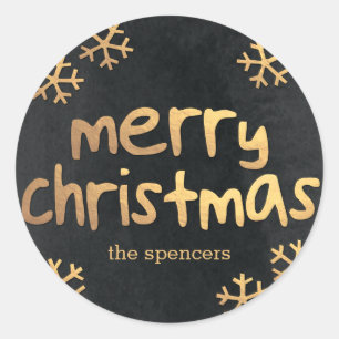 Balise cadeau de Noël Sticker Snowflakes