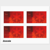 Balise cadeau de Noël Stickers Red Snowflakes (Feuille)