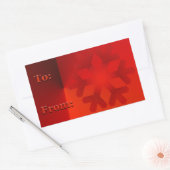 Balise cadeau de Noël Stickers Red Snowflakes (Enveloppe)