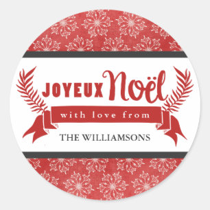 Balise cadeau de vacances Joyeux Noel Stickers / R
