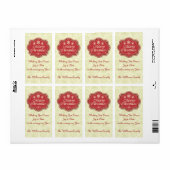Balise cadeau Étiquette de vin de Noël Joyeux (Feuille entière)