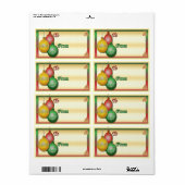 Balise cadeau étiquettes de Noël (Feuille entière)