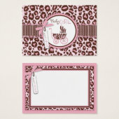 Balise cadeau fille Cheetah Pink D (Devant & derrière)