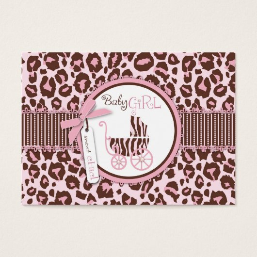 Balise cadeau fille Cheetah Pink D (Devant)