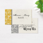 Balise Cadeau Fleur di Lys Damask Mustard Wedding  (Bureau)