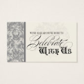 Balise Cadeau Fleur di Lys Damask Mustard Wedding  (Dos)