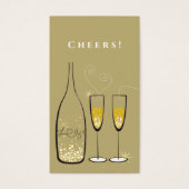 Balise cadeau Gold Champagne Bubbly Holiday Party  (Devant)