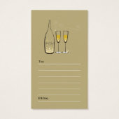 Balise cadeau Gold Champagne Bubbly Holiday Party  (Dos)