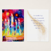 Balise cadeau Hanoukka Festival of Light Watercolo (Devant & derrière)