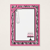 Balise cadeau HP Wild Birthday Cake (Dos)