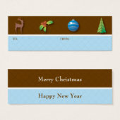 Balise cadeau Icônes de Noël (Devant & derrière)