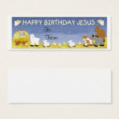 Balise cadeau Joyeux Anniversaire de Jésus - (Devant & derrière)