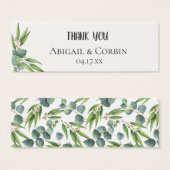 Balise cadeau Mariage Eucalyptus Foliage (Devant & derrière)