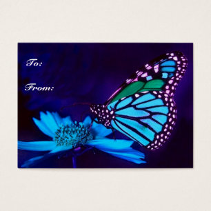 Balise cadeau Papillon en bleu clair