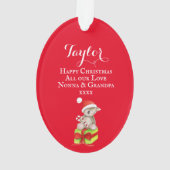 Balise cadeau personnalisé koala ours Noël (dos)