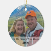 Balise cadeau photo et ornement de Noël (Gauche)