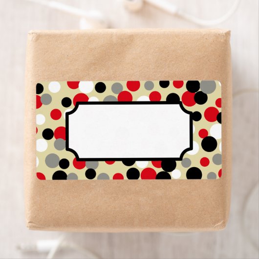 Balise-cadeau Retro Red Black Kitchen Étiquette (En situation)