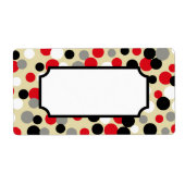 Balise-cadeau Retro Red Black Kitchen Étiquette (Devant)