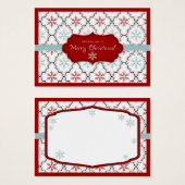 Balise cadeau Retro Snowflakes 2 (Devant & derrière)