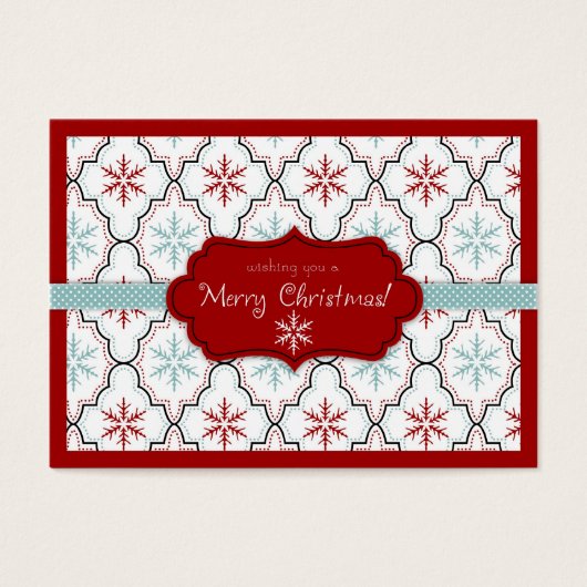 Balise cadeau Retro Snowflakes 2 (Devant)