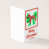 Balise cadeau Schnauzer Christmas Chig & Green Bow (Outside)