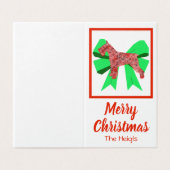 Balise cadeau Schnauzer Christmas Chig & Green Bow (Outside Unfolded)