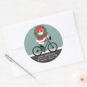 Balise cadeau Secret Père Noël Sticker rond classi (Enveloppe)