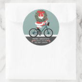 Balise cadeau Secret Père Noël Sticker rond classi (Sac)