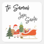 Balise cadeau Sticker de Père Noël (Devant)