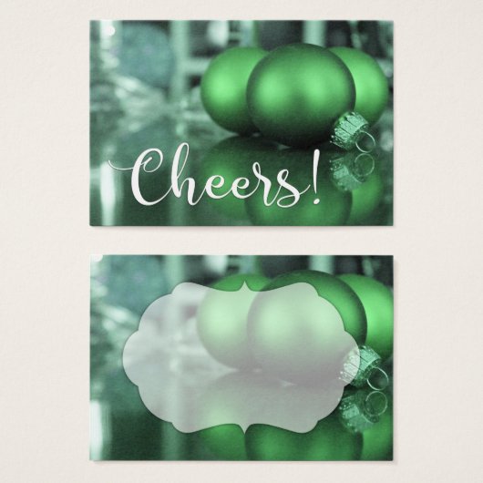 Balise Cadeau Toné Vert Typographie (Devant & derrière)