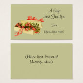 Balise Carte Cadeau Personnalisée Boîte vintage De (Devant & derrière)