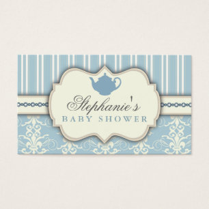 Balise Chic Damask & Stripe Baby shower Tea Favor