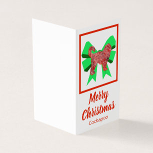 Balise Cockapoo Silhouette Christmas Dog & Green B