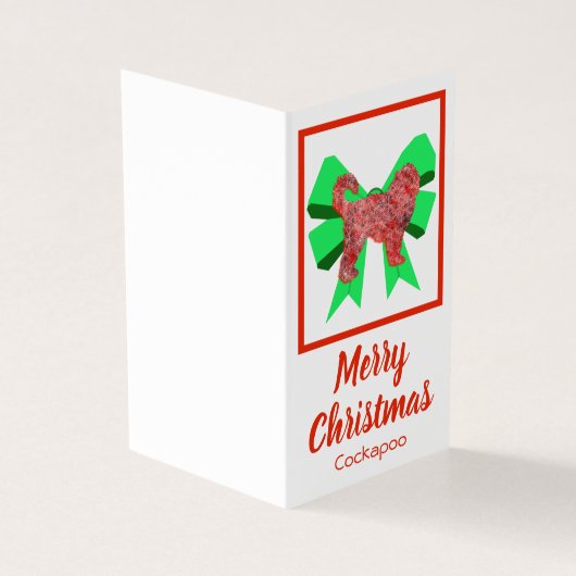 Balise Cockapoo Silhouette Christmas Dog & Green B (Outside)