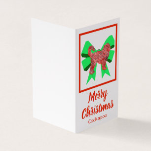 Balise Cockapoo Silhouette Christmas Dog & Green B